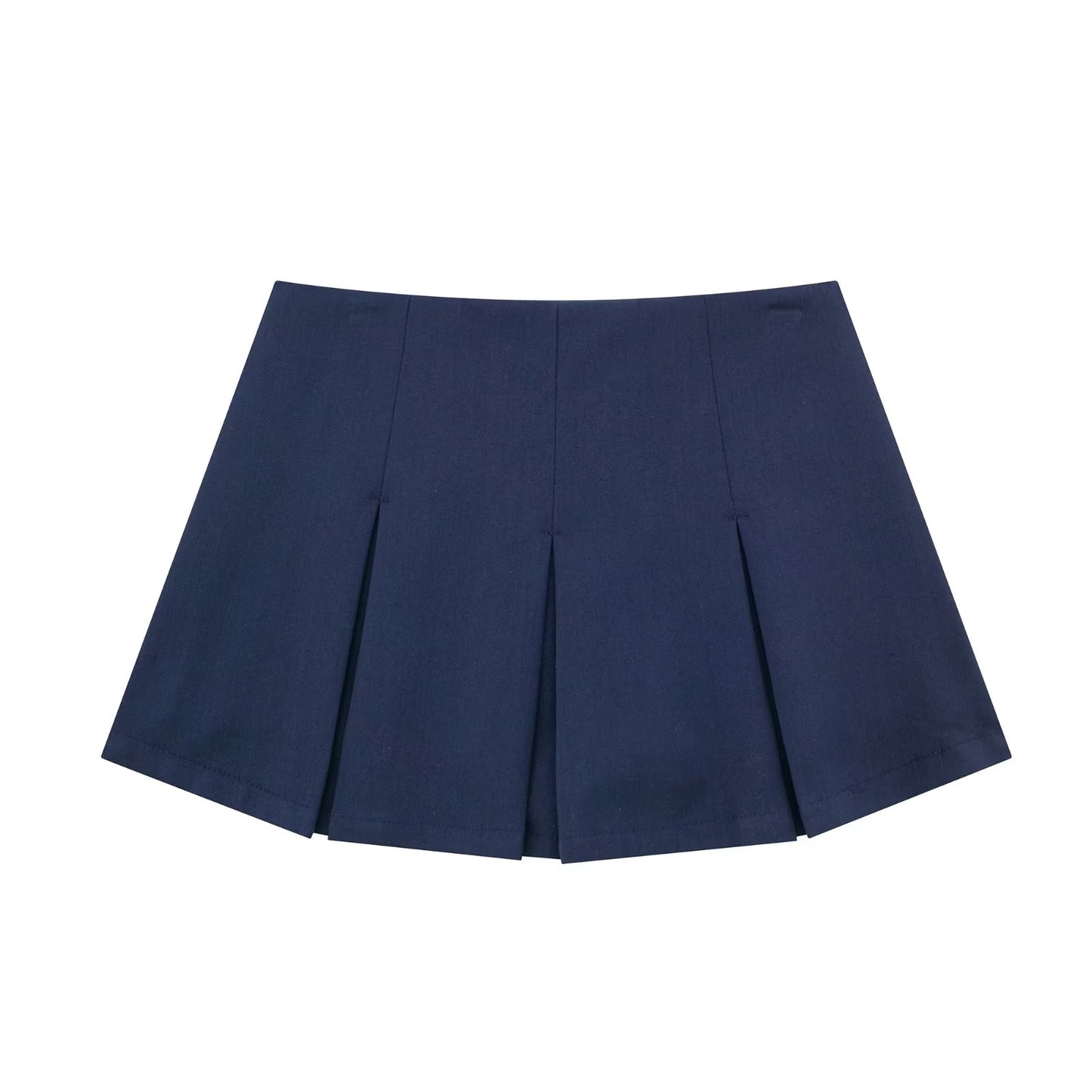 Women High Waist Wide Pleats Design Slim Skirts