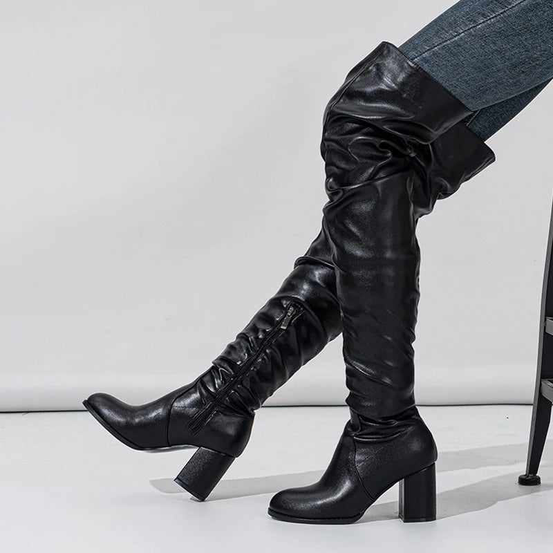 Women Over The Knee black Boots