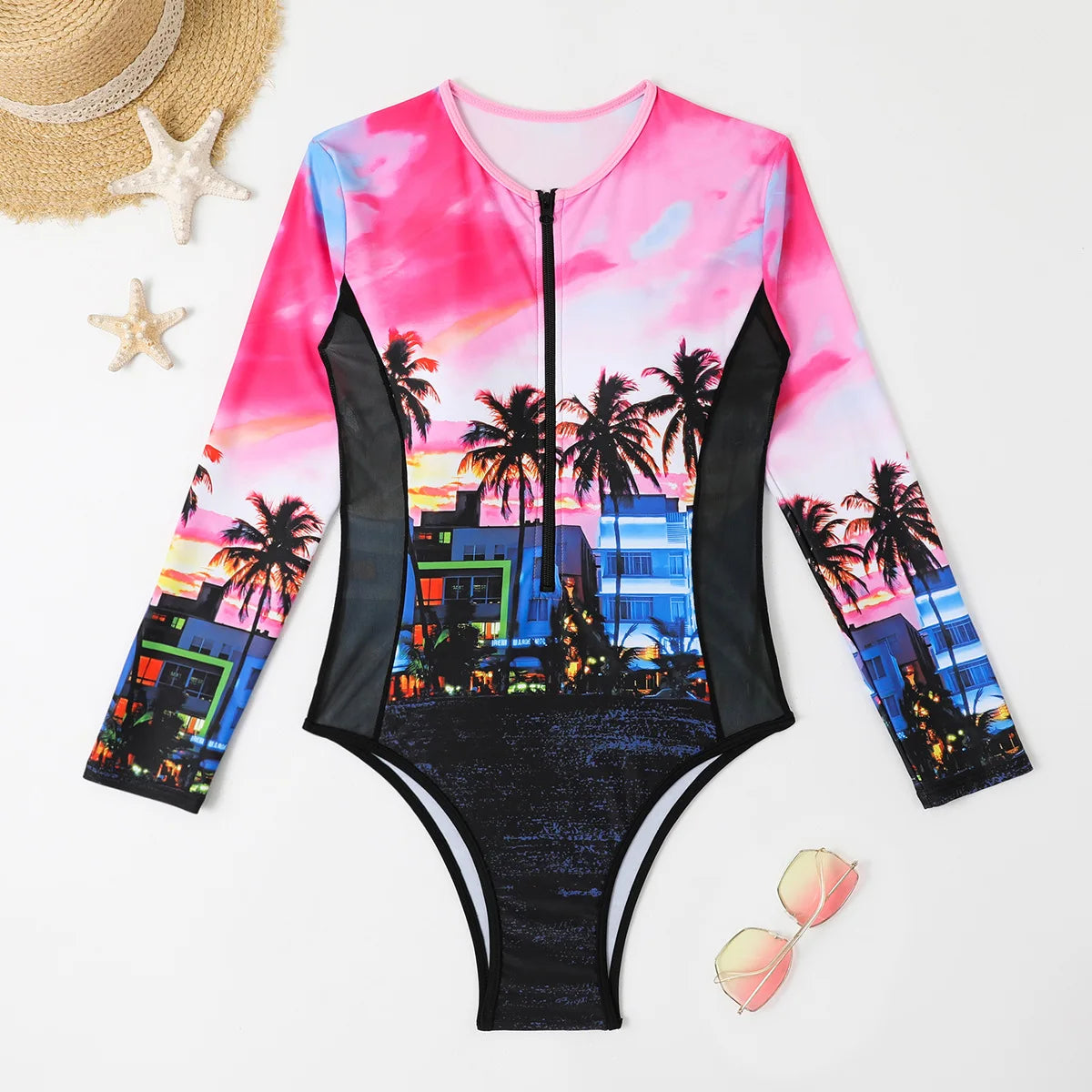 Women Surf Long Sleeve Swimsuit