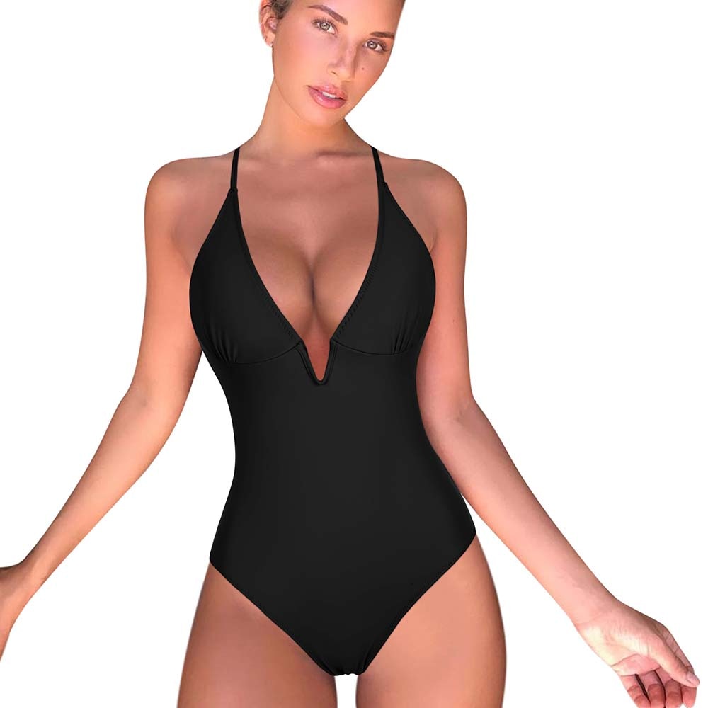 One Piece Plunge Swimsuit