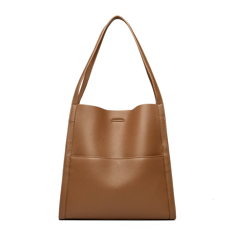 Classic PU Leather Tote bag Khaki