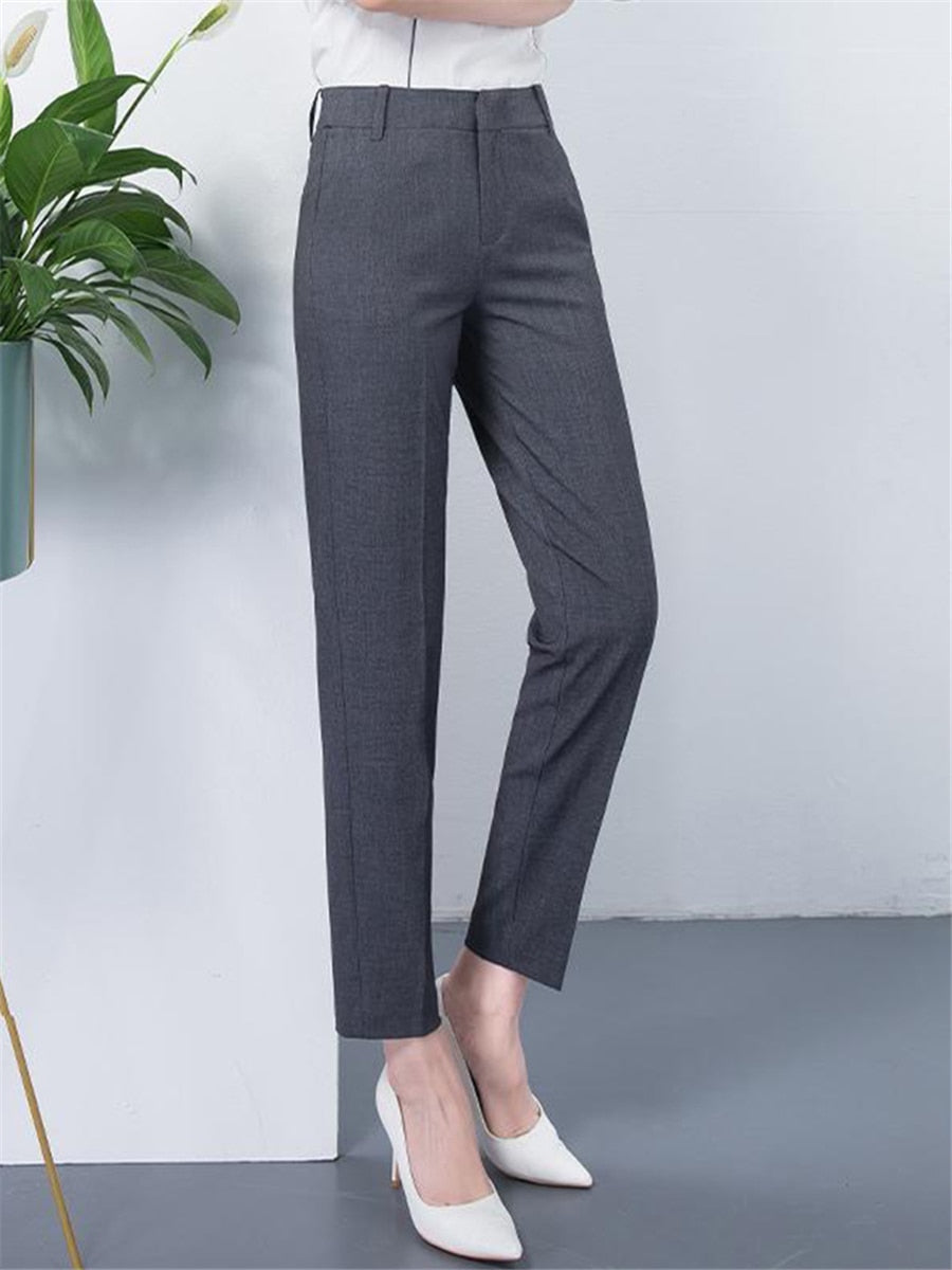 Womens Formal Office Pencil Pants dark grey