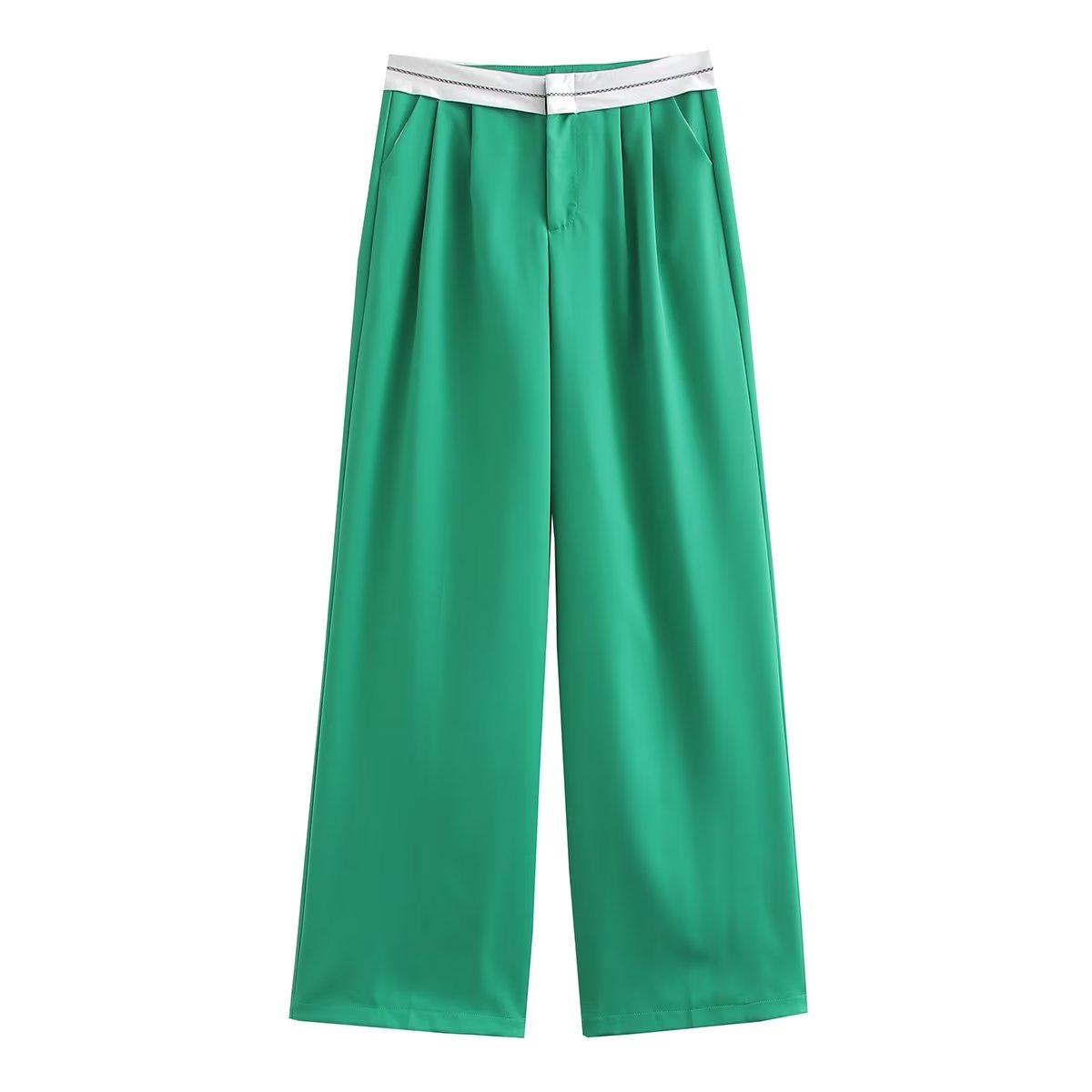 Women Straight Leg Trousers with pockets