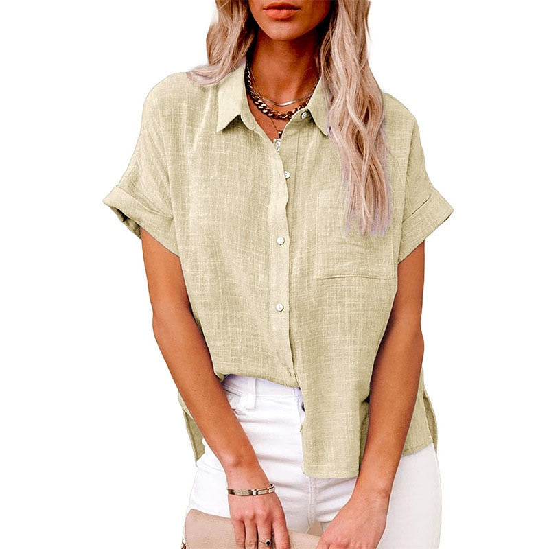 New Solid Casual Loose Shirts QU013-5