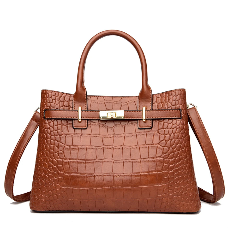 Classic PU Leather animal pattern handbag