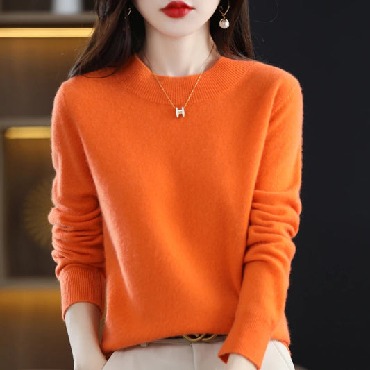 100% Merino Wool Sweater Women Knitwear