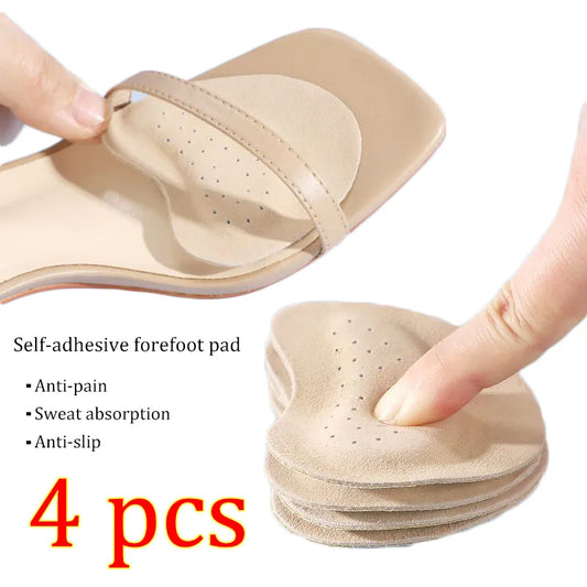 4pcs Sandals Anti-slip Stickers Leather useful Forefoot Pad
