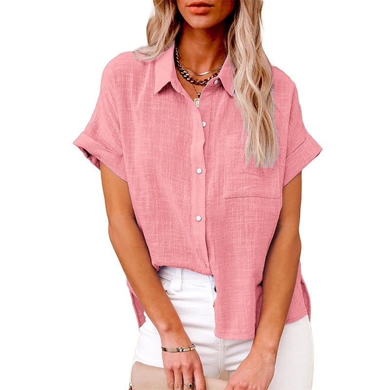 New Solid Casual Loose Shirts