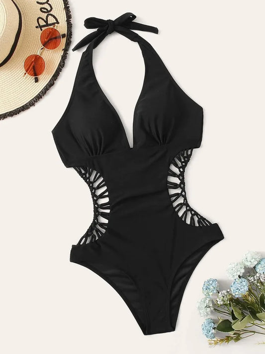 Women's Cross One Piece fashion Swimsuit