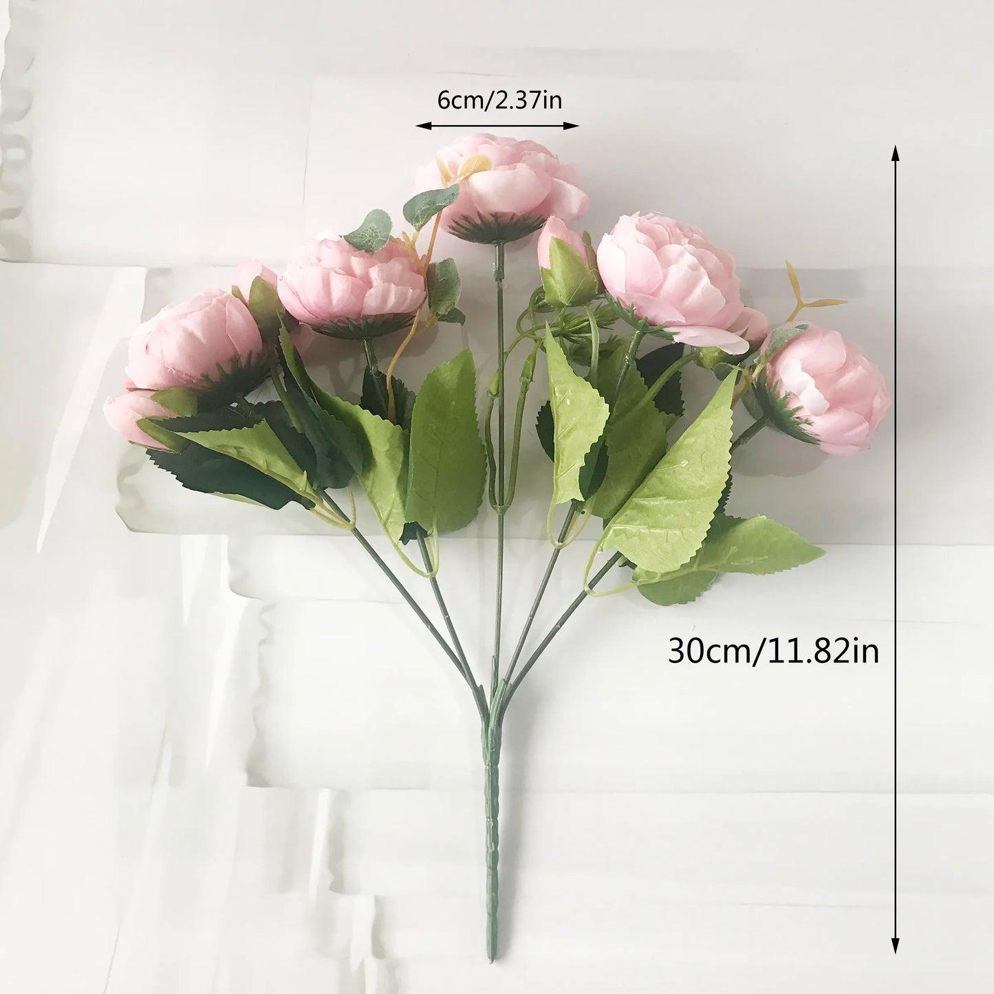 30cm Rose Pink Silk Peony Artificial Flowers