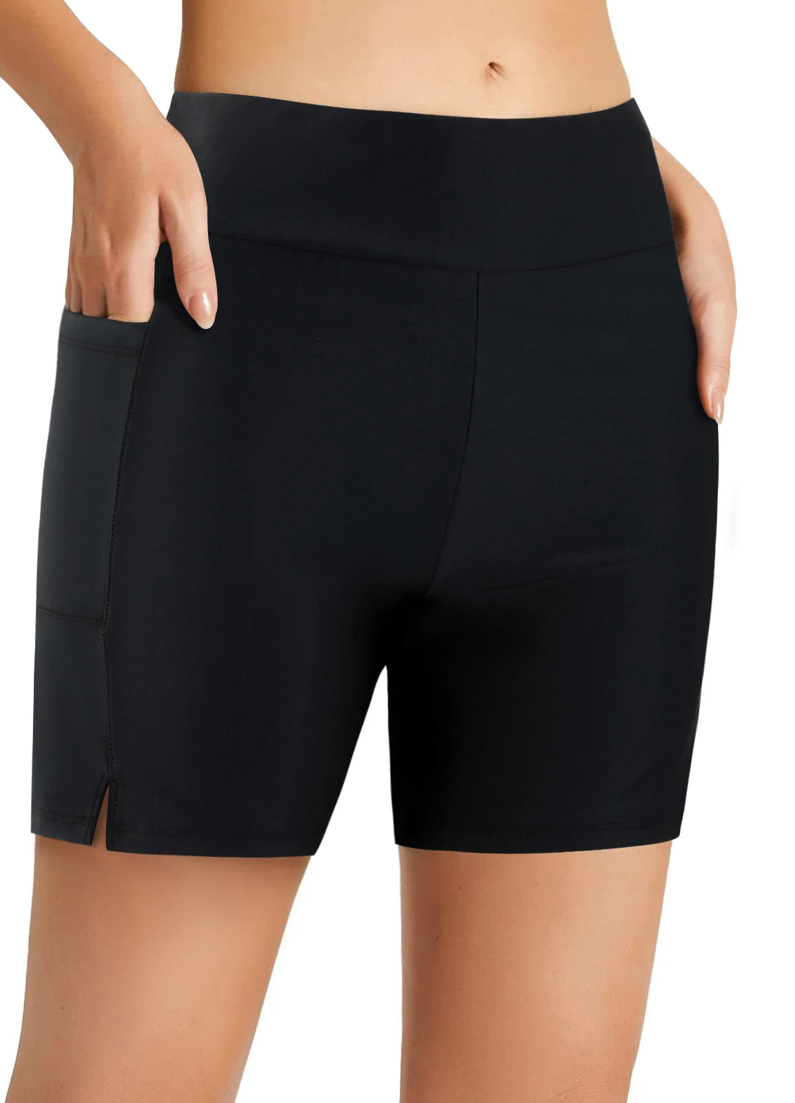 Women High Waist Swimming Shorts 24018