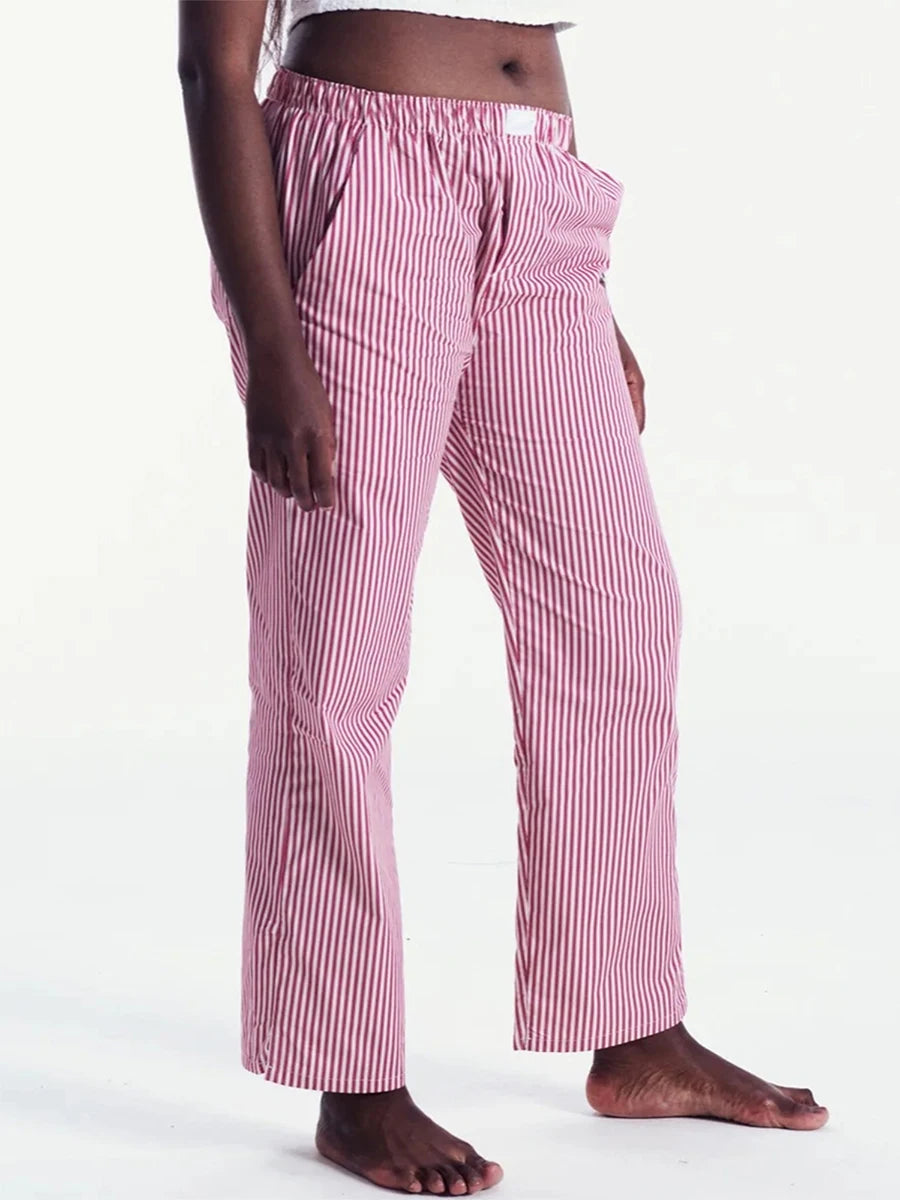 Striped Lounge Wide Leg unisex trousers