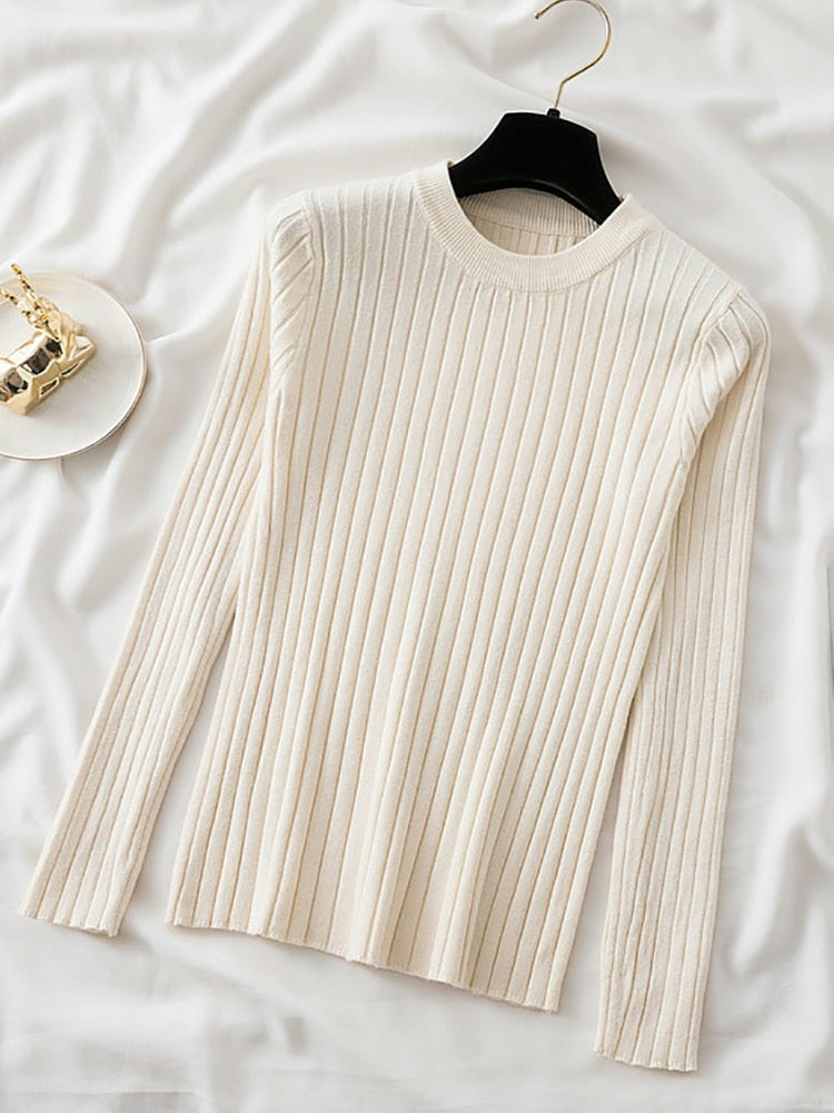 Round O-Neck Pullover Sweater Top