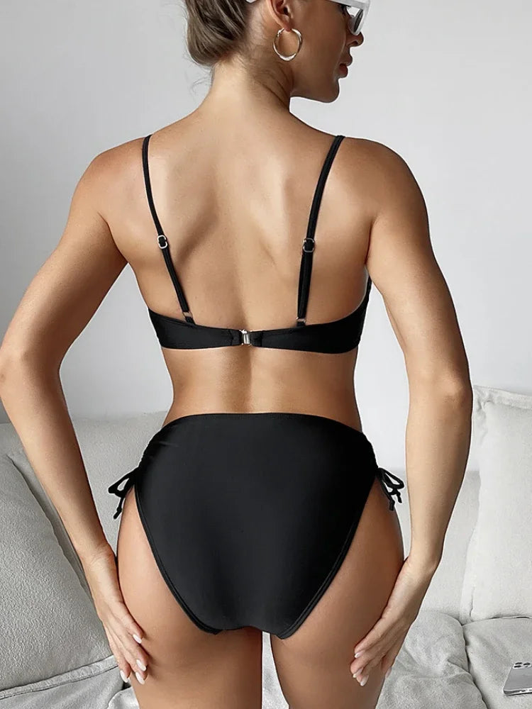 Sexy Black One Piece Swimsuit