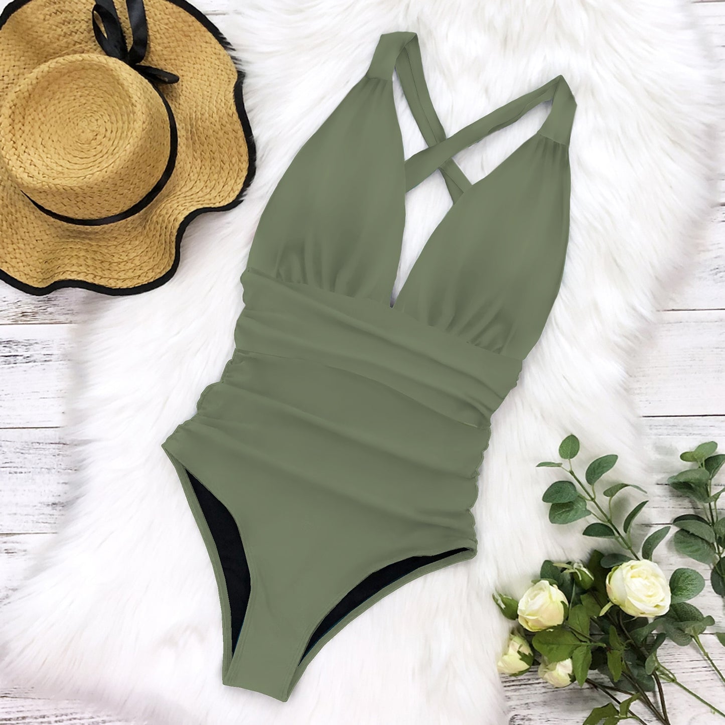 One Piece belt Swimsuit