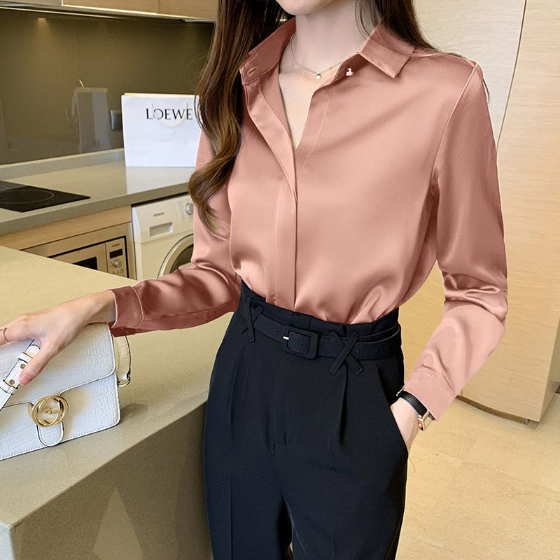 Woman Blouse Solid Shirts