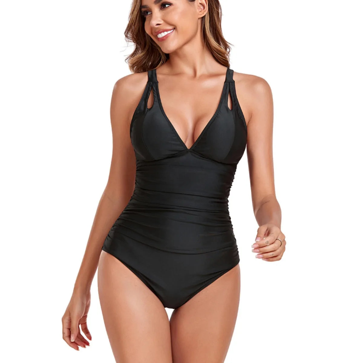 New Black One Piece Swimsuit