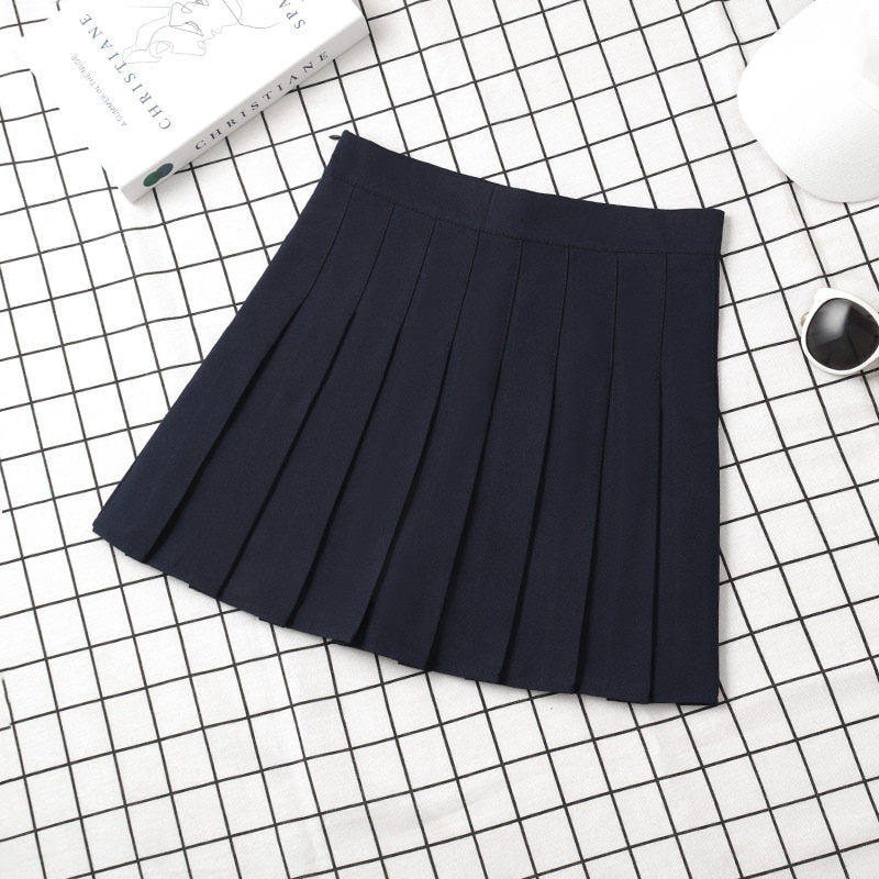 Mini Pleated Skirt Navy