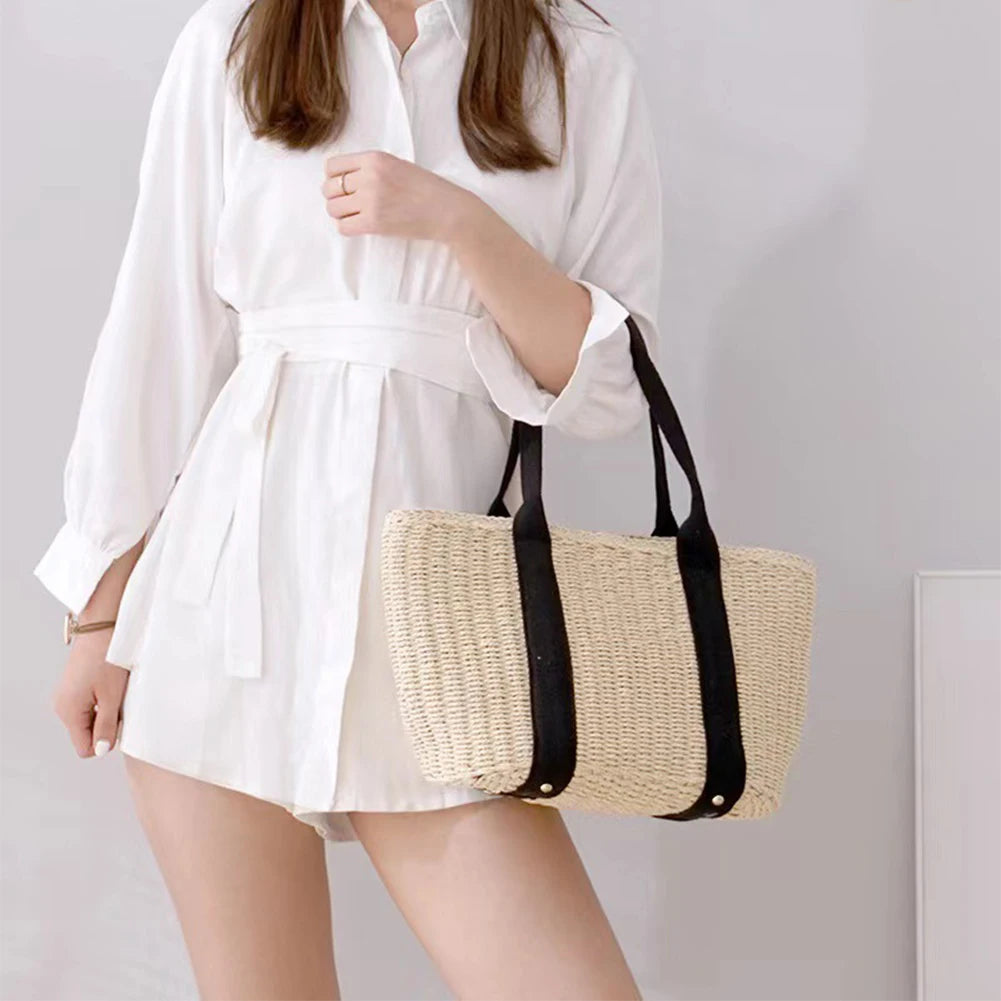 Casual summer Straw Tote Bag