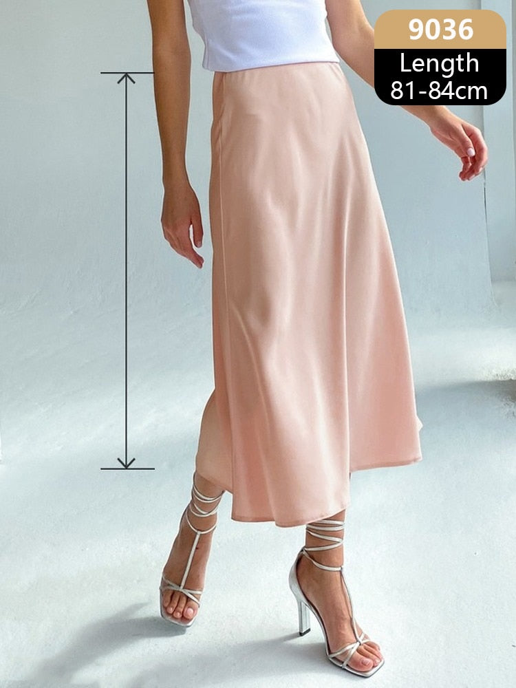 Women High Waisted Skirt Light pink