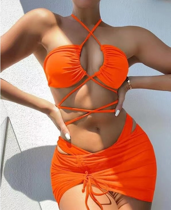 Women High Waist Swimwear