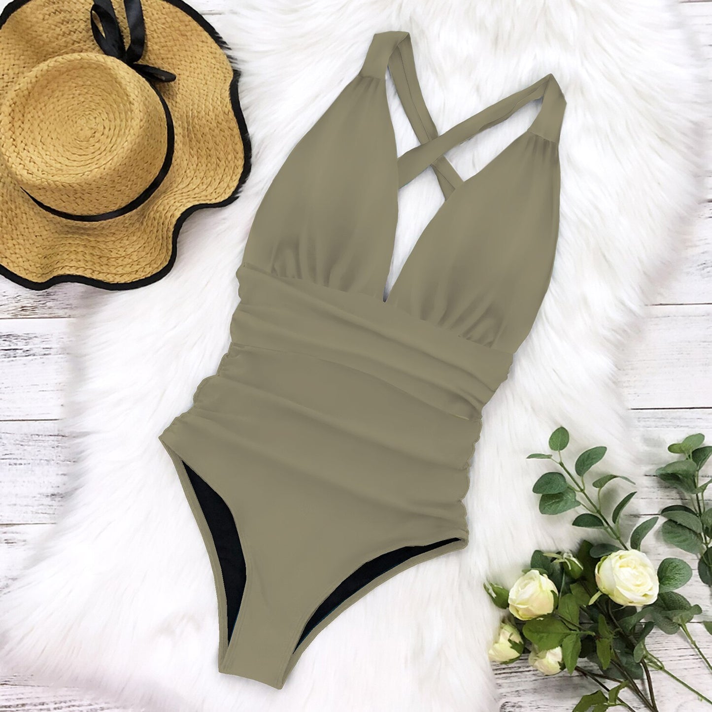 One Piece belt Swimsuit