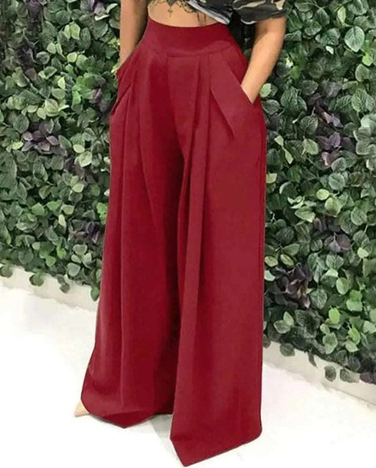 Autumn Women Wide Leg Trousers