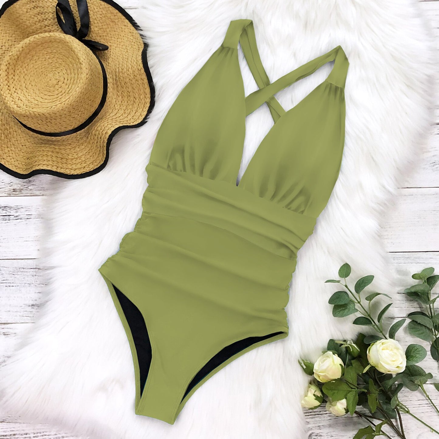 One Piece belt Swimsuit