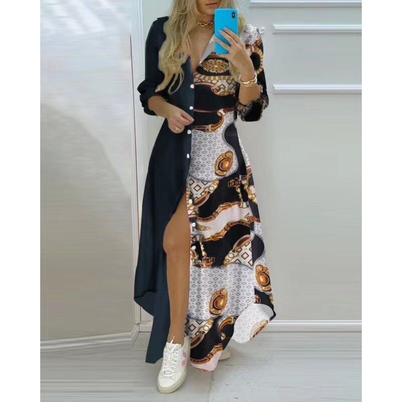 Women Boho Printed Long Dress