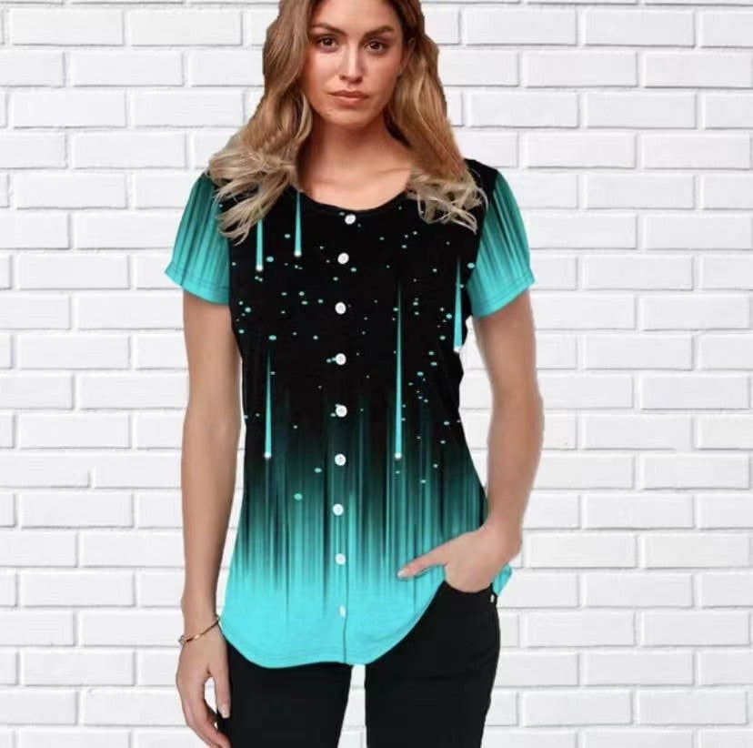 3D Fashion Gradient Streetwear T-Shirt