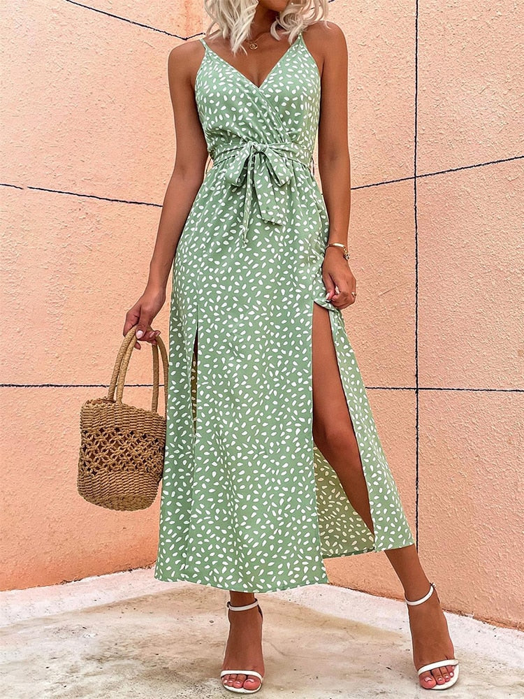 Summer Fashion Floral Print Long Dress