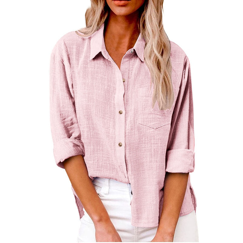 New Solid Casual Loose Shirts