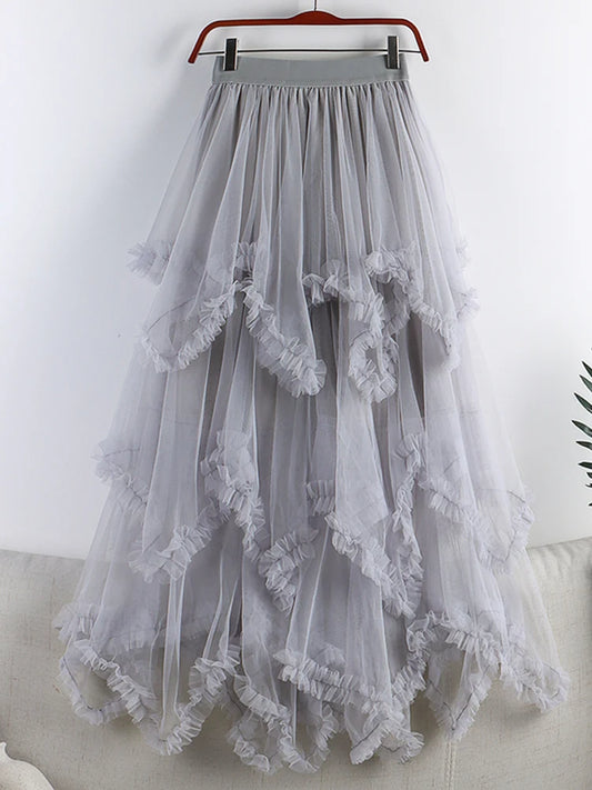 Irregular Tulle Skirt for Women