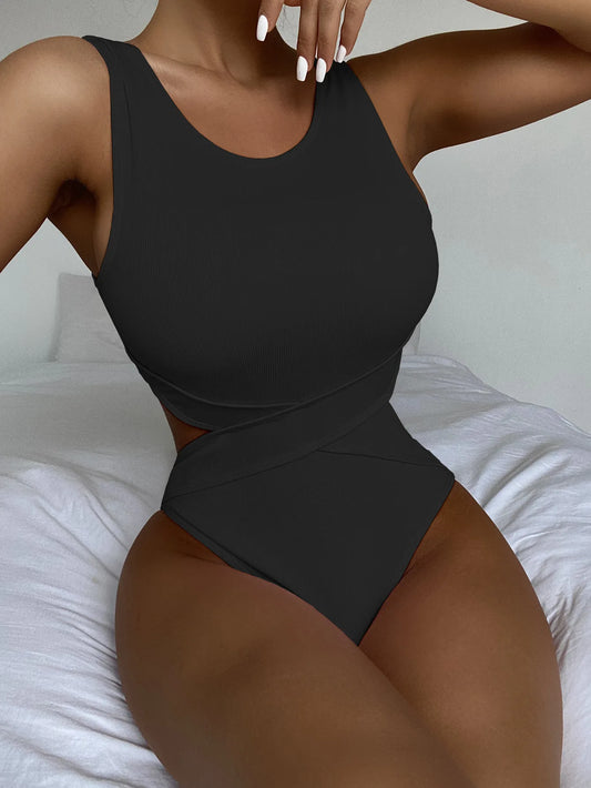 New Black Orange Women Swimsuit