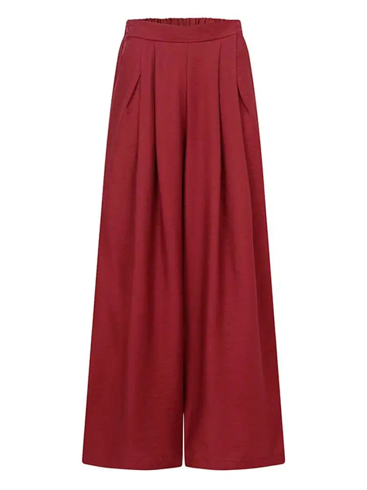 Autumn Women Wide Leg Trousers