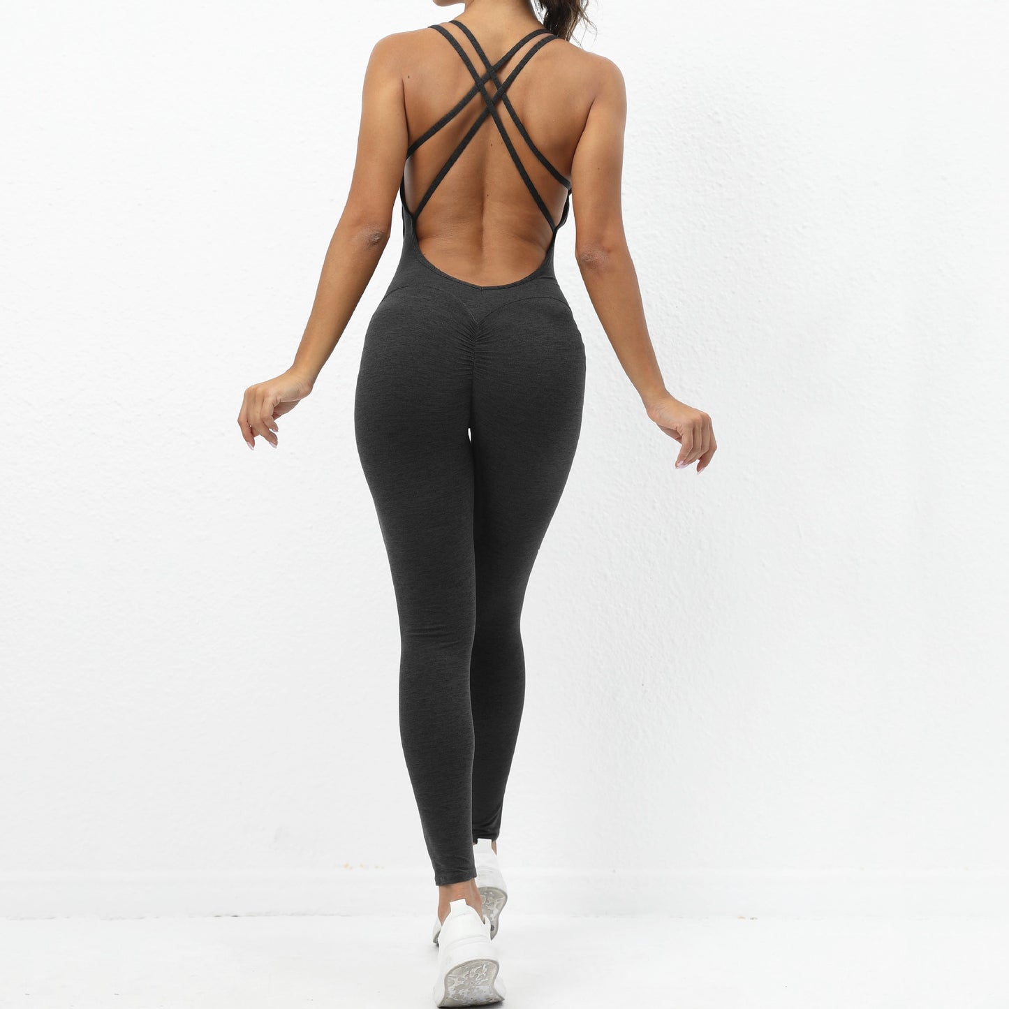 Women Lycra Fitness Gym One Piece Jumpsuit