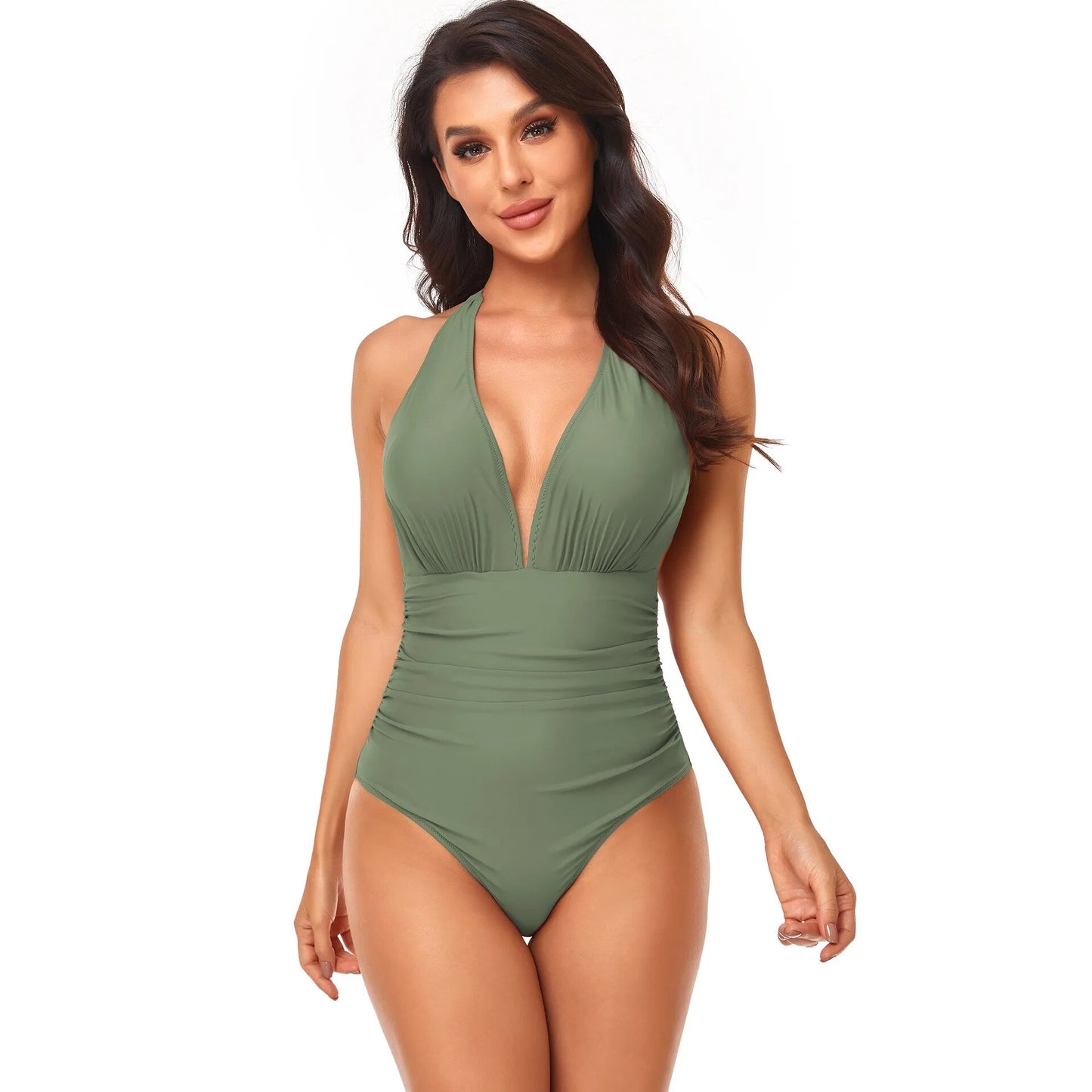 Women's Solid Color Push Up Swimwear