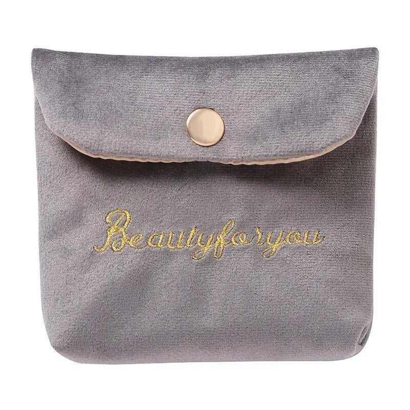 Women Cute Tampon Storage Bag Light Grey