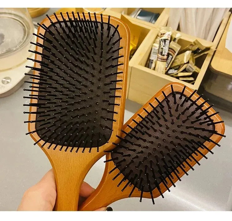 Wooden square Hair brush