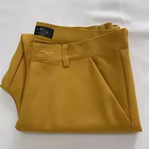 Womens Formal Office Pencil Pants Ginger yellow