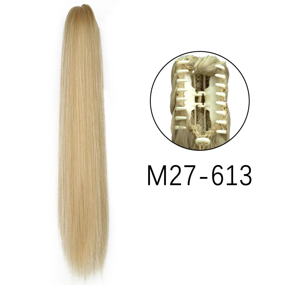 24Inch Heat Resistant Pony Tail Hair M27-613 24inches-60cm