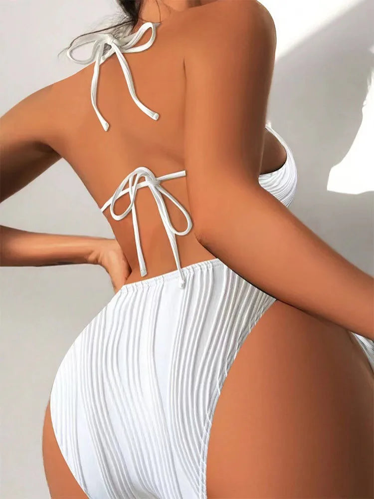 Sexy White One Piece Swimsuit