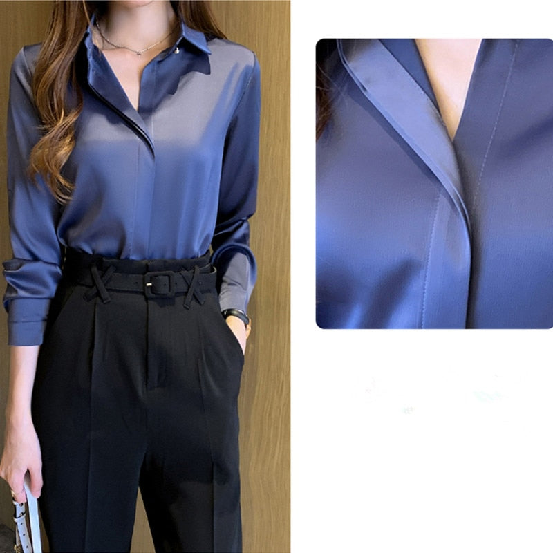 Woman Blouse Solid Shirts