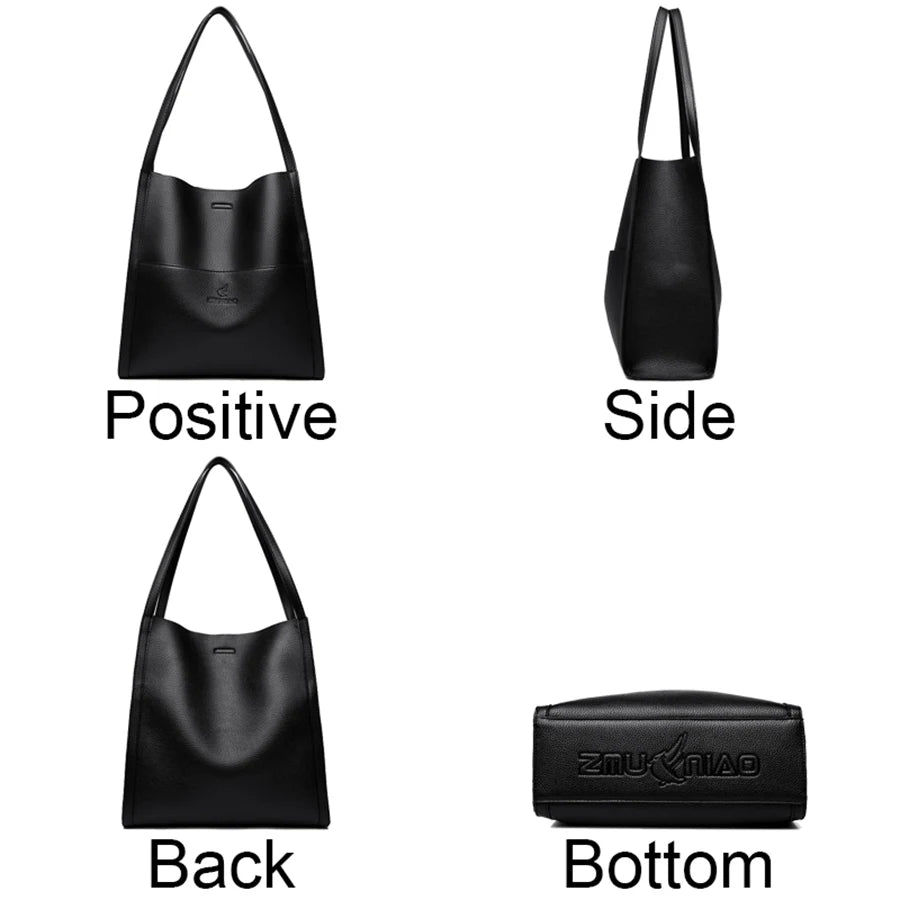 Soft PU Leather Tote Handbag