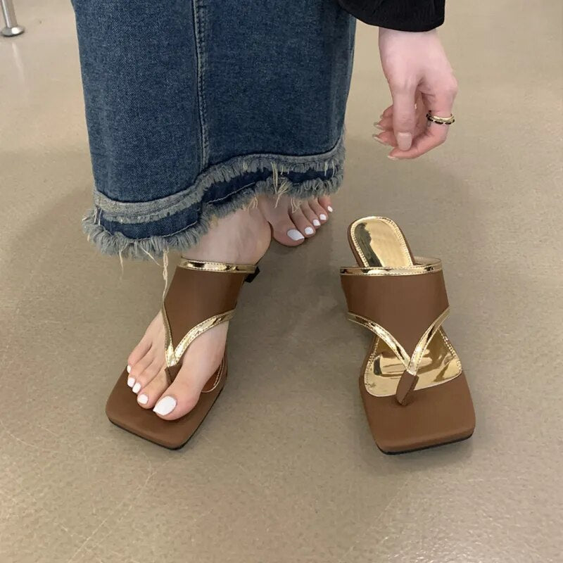 New Women Luxury Thong sandals