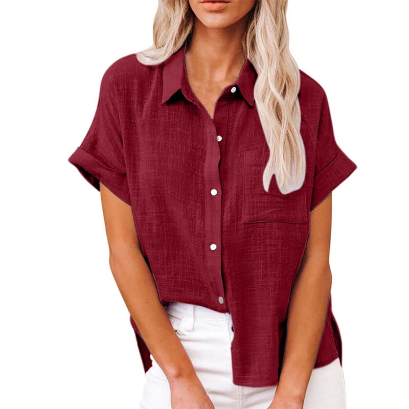 New Solid Casual Loose Shirts QU013-7