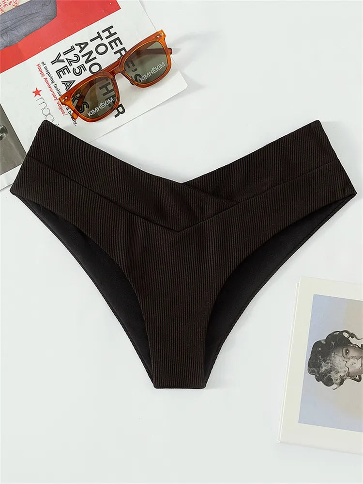 High Waist Thong Swimwear Trunk Bikini Top