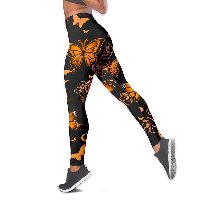 Women Pants Yoga Tank Tops Leggings-Orange