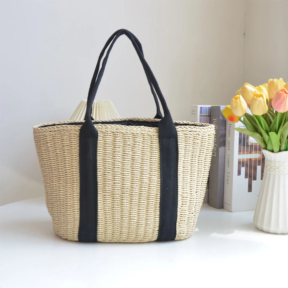 Casual summer Straw Tote Bag