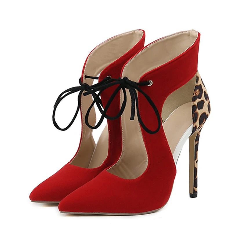 New Fashion Cross-Tied Women Pumps Sandals Red